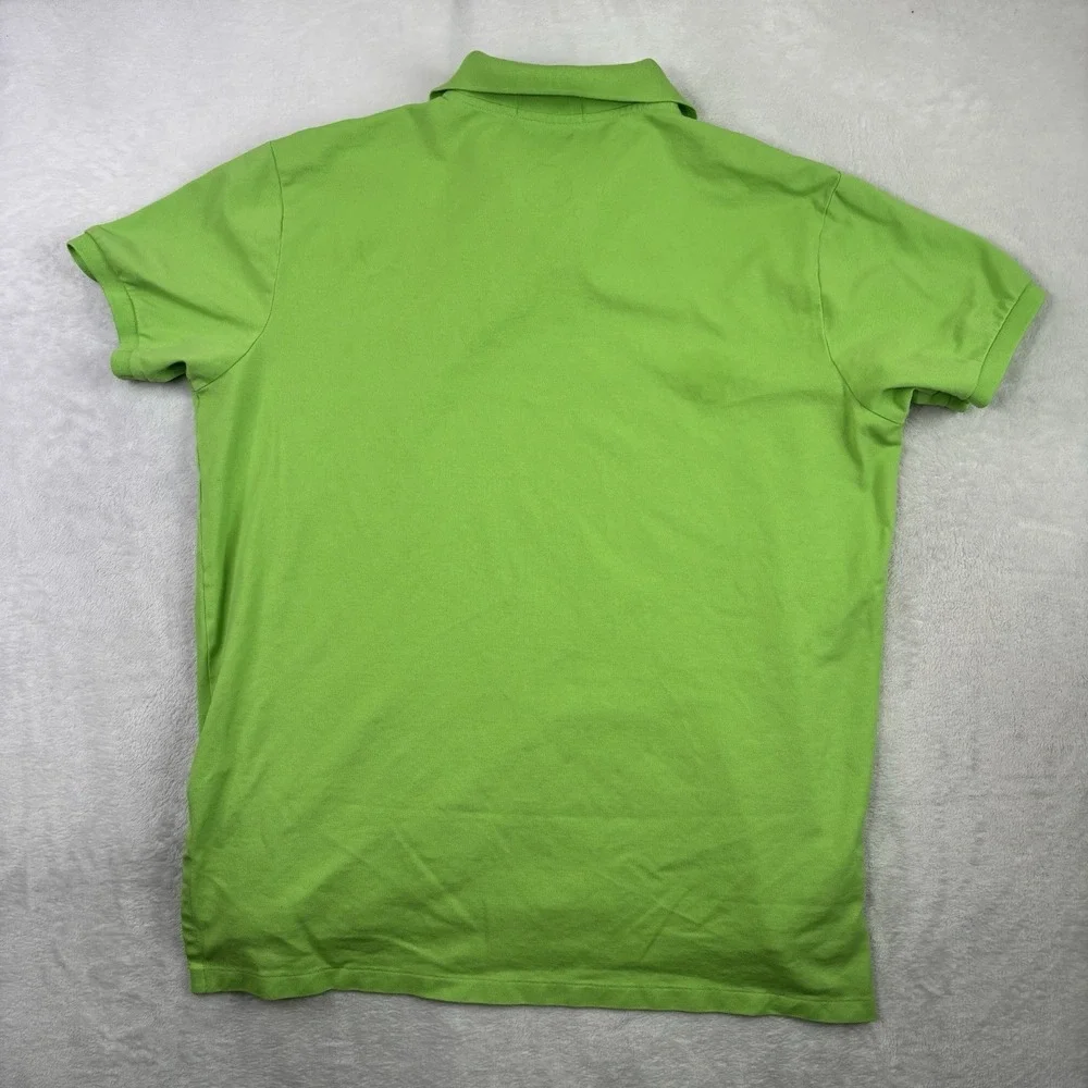 Polo Ralph Lauren Pima Stretch Green Short Sleeve Collared Shirt Men's XL